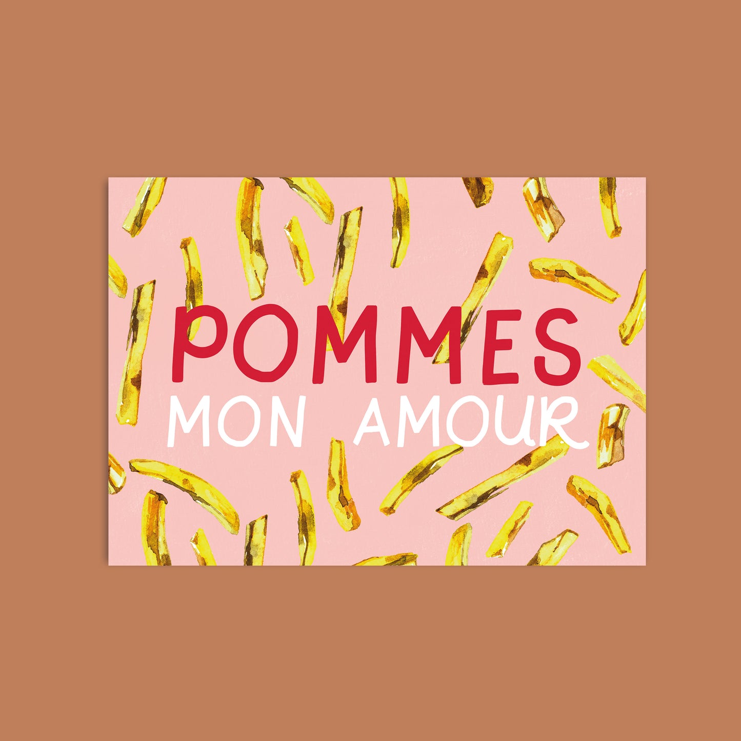 Pommes Postkarte