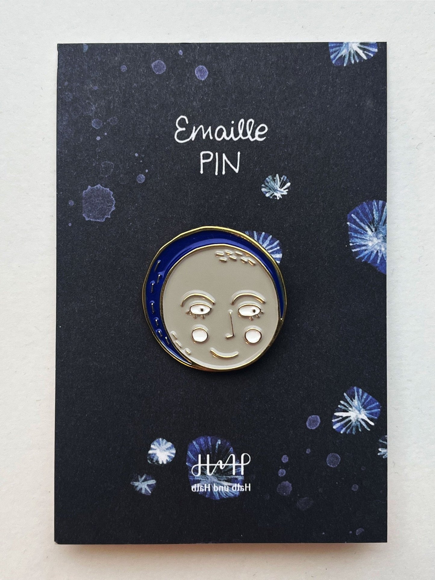 Emaillepin Mond Softemaille - Halber Hahn