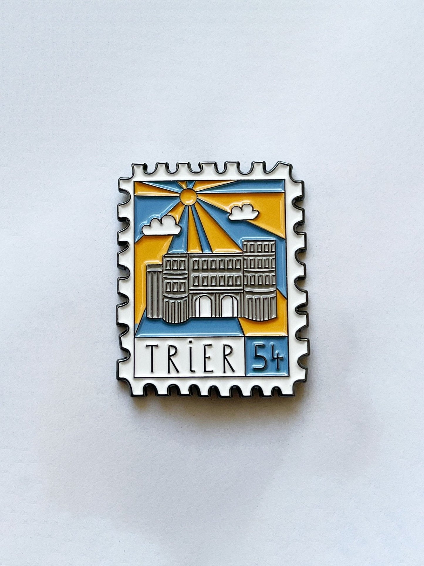 Emaillepin Porta Nigra Trier Softemaille - Halber Hahn