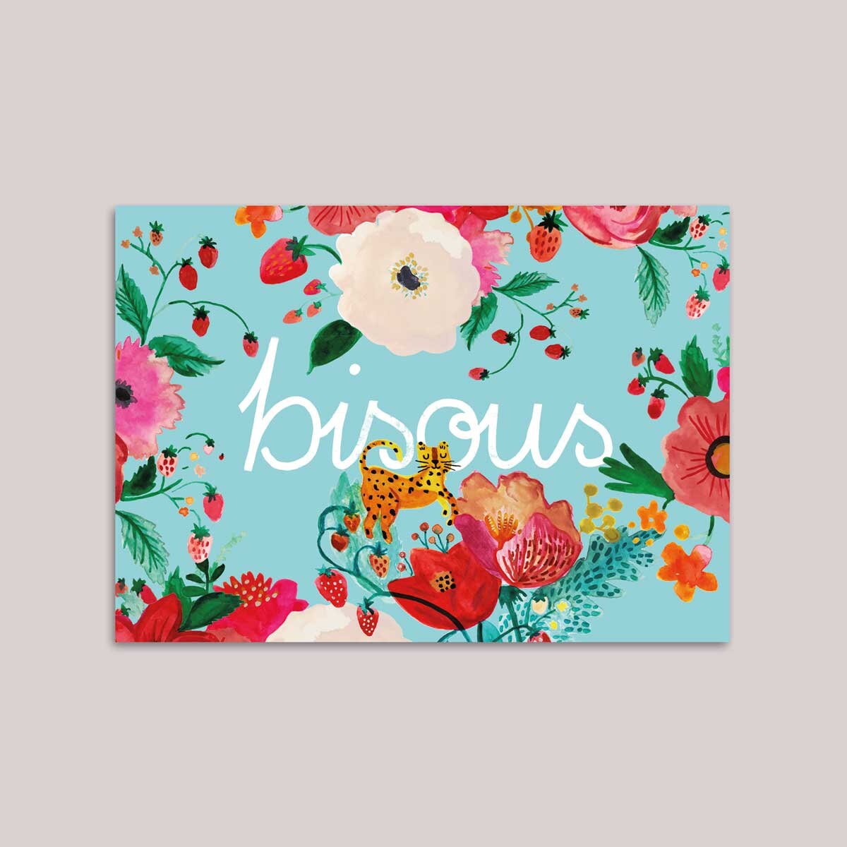 Postkarte Bisous