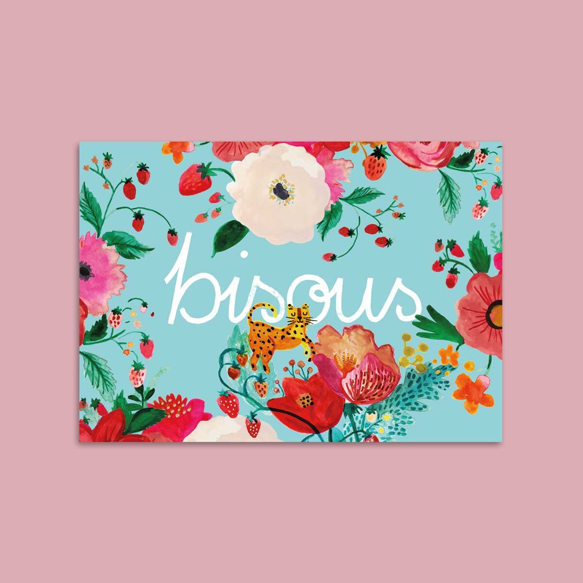 Postkarte Bisous