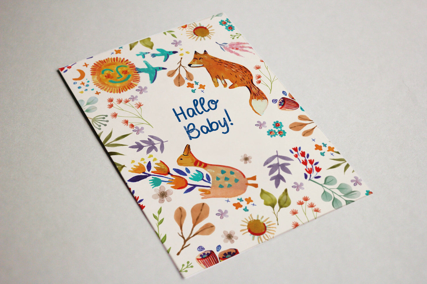 Postkarte Hallo Baby!