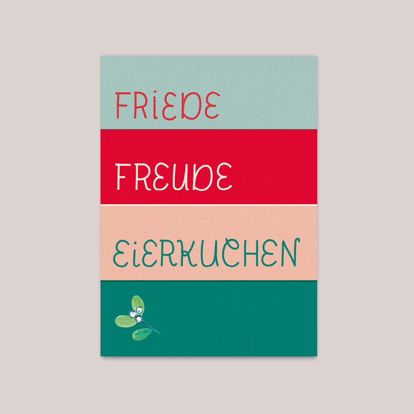 Postkarte Friede Freude Eierkuchen