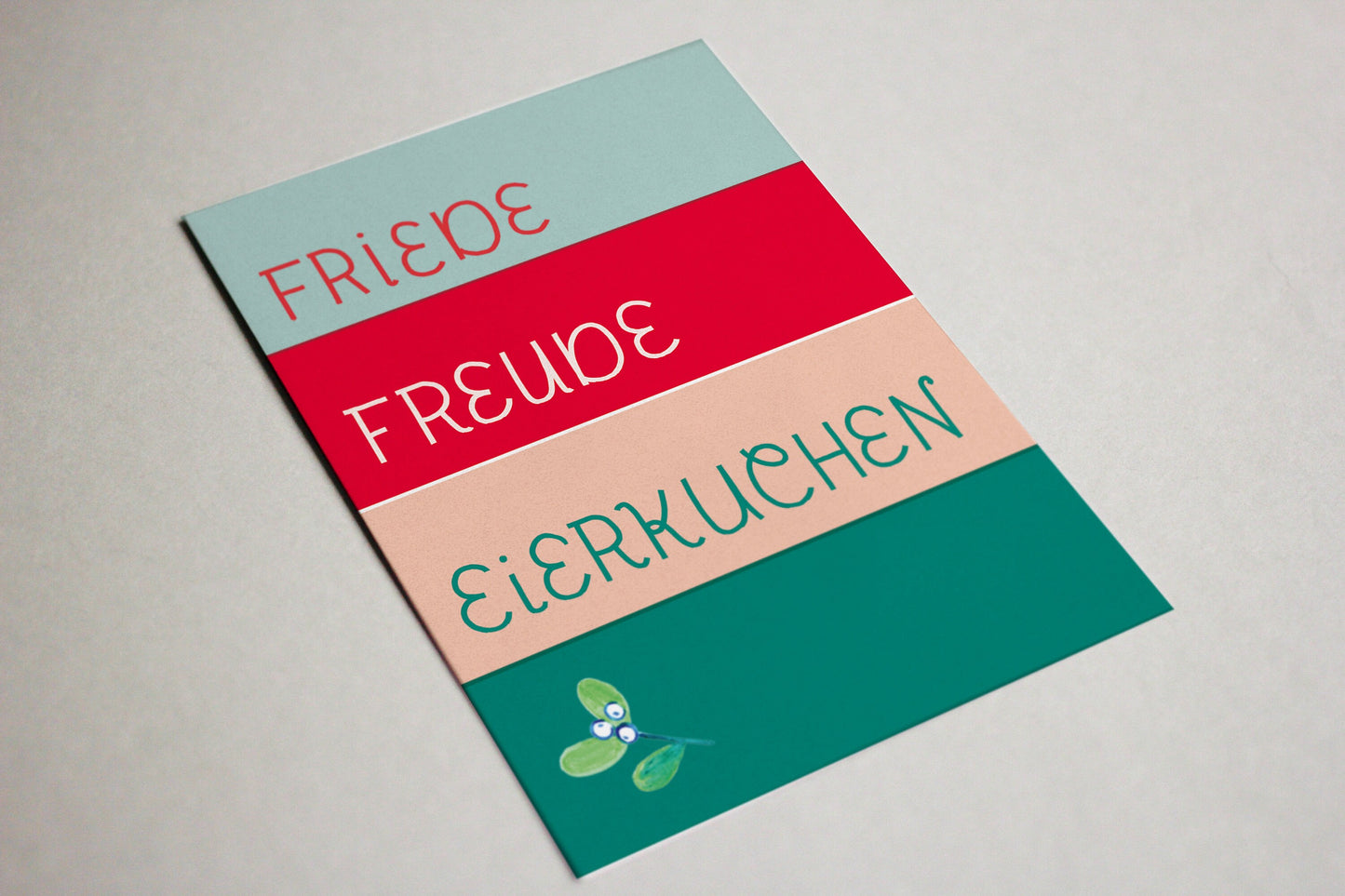 Postkarte Friede Freude Eierkuchen