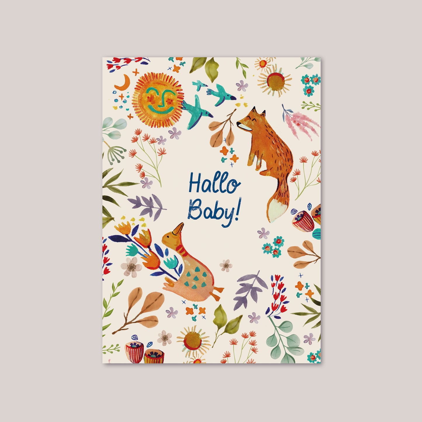 Postkarte Hallo Baby!