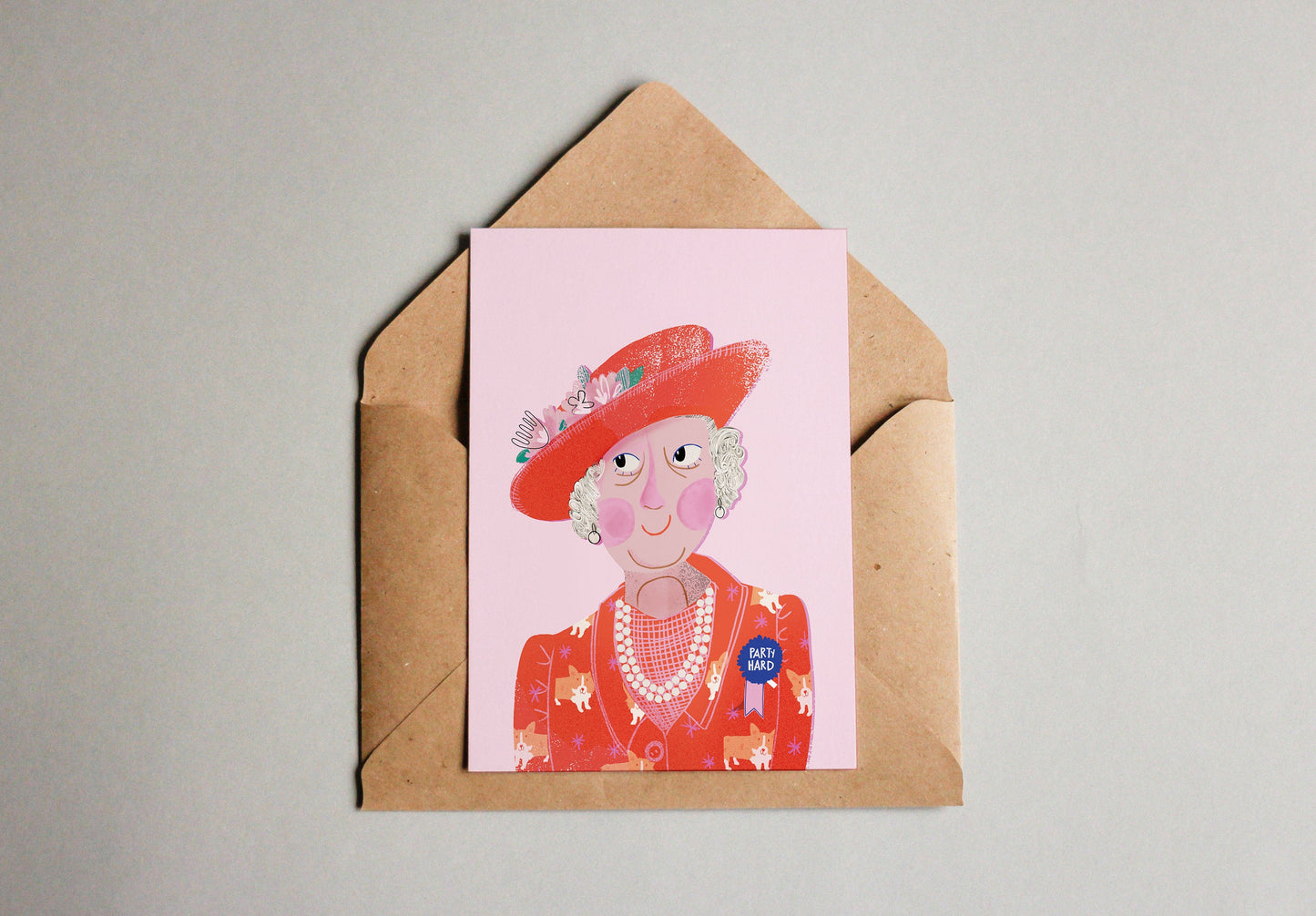 Queen Postkarte Kuvert
