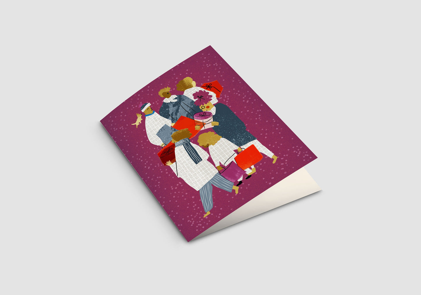 Klappkarte Geschenke Winter