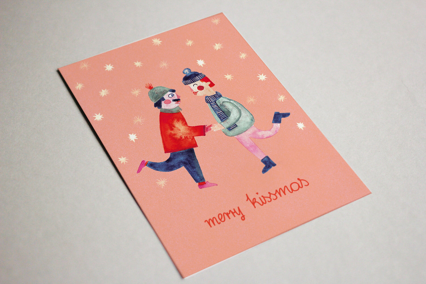 Postkarte "Merry Kissmas" boys