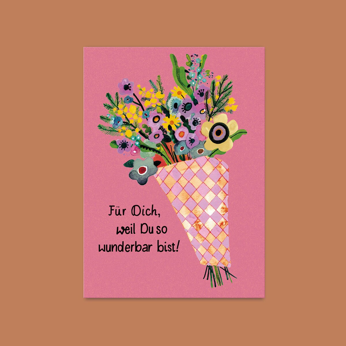 Postkarte Blumenstrauss Bouquet "Für Dich,..."