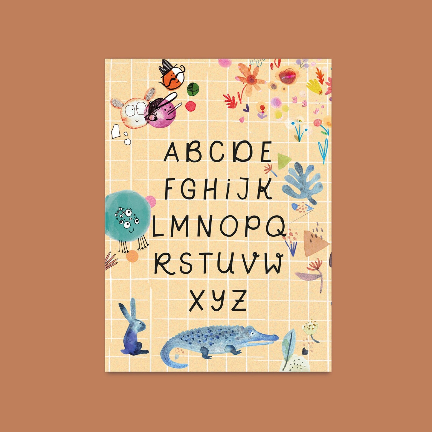 Postkarte Einschulung ABC Alphabet
