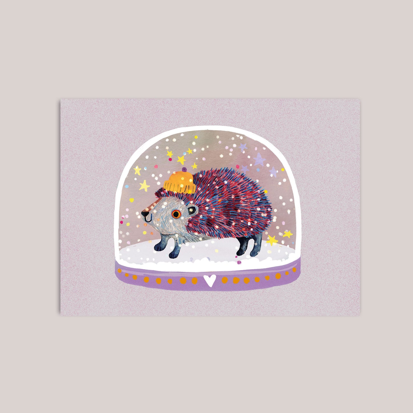 Postkarte Winter Igel