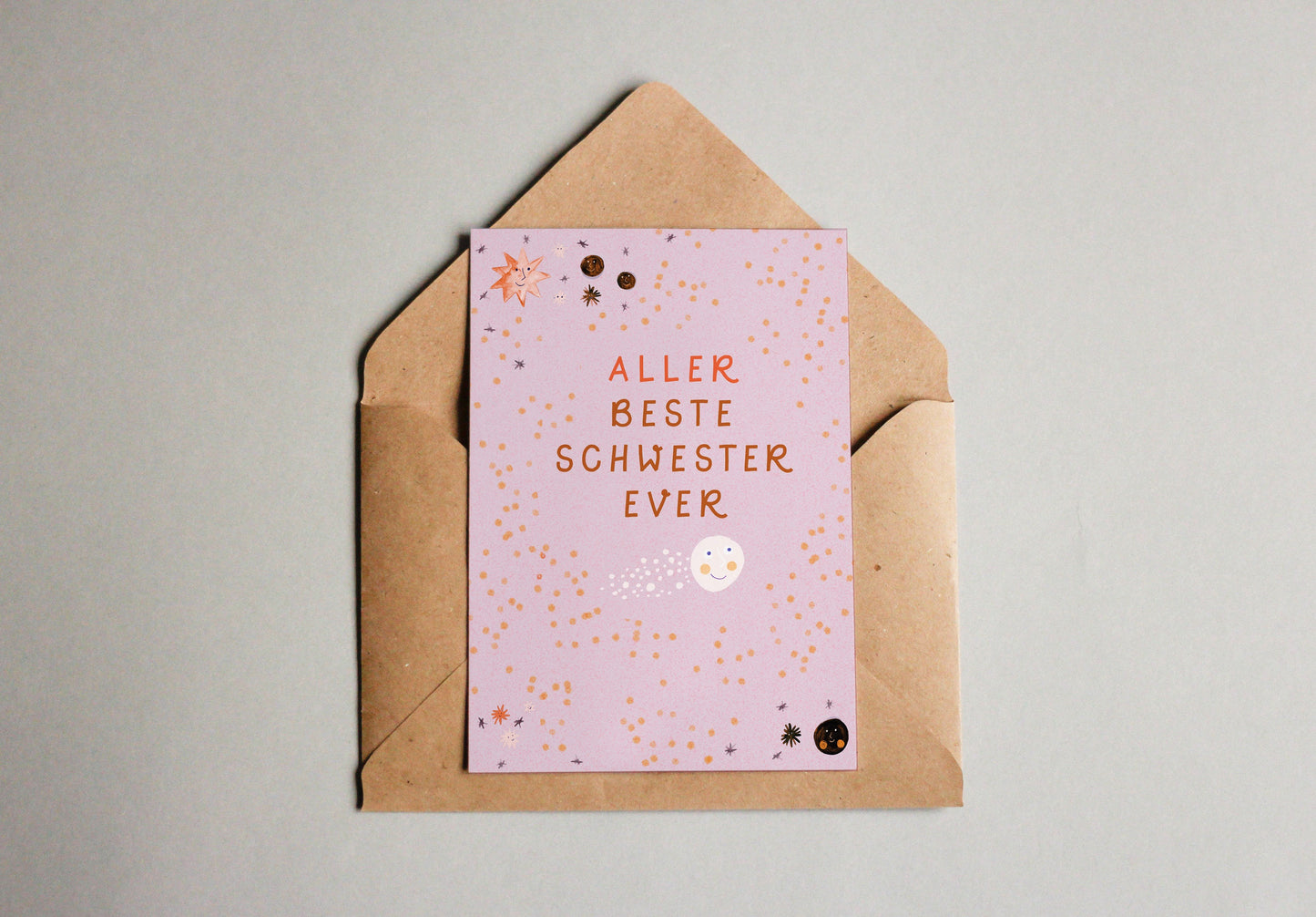 Postkarte Beste Schwester