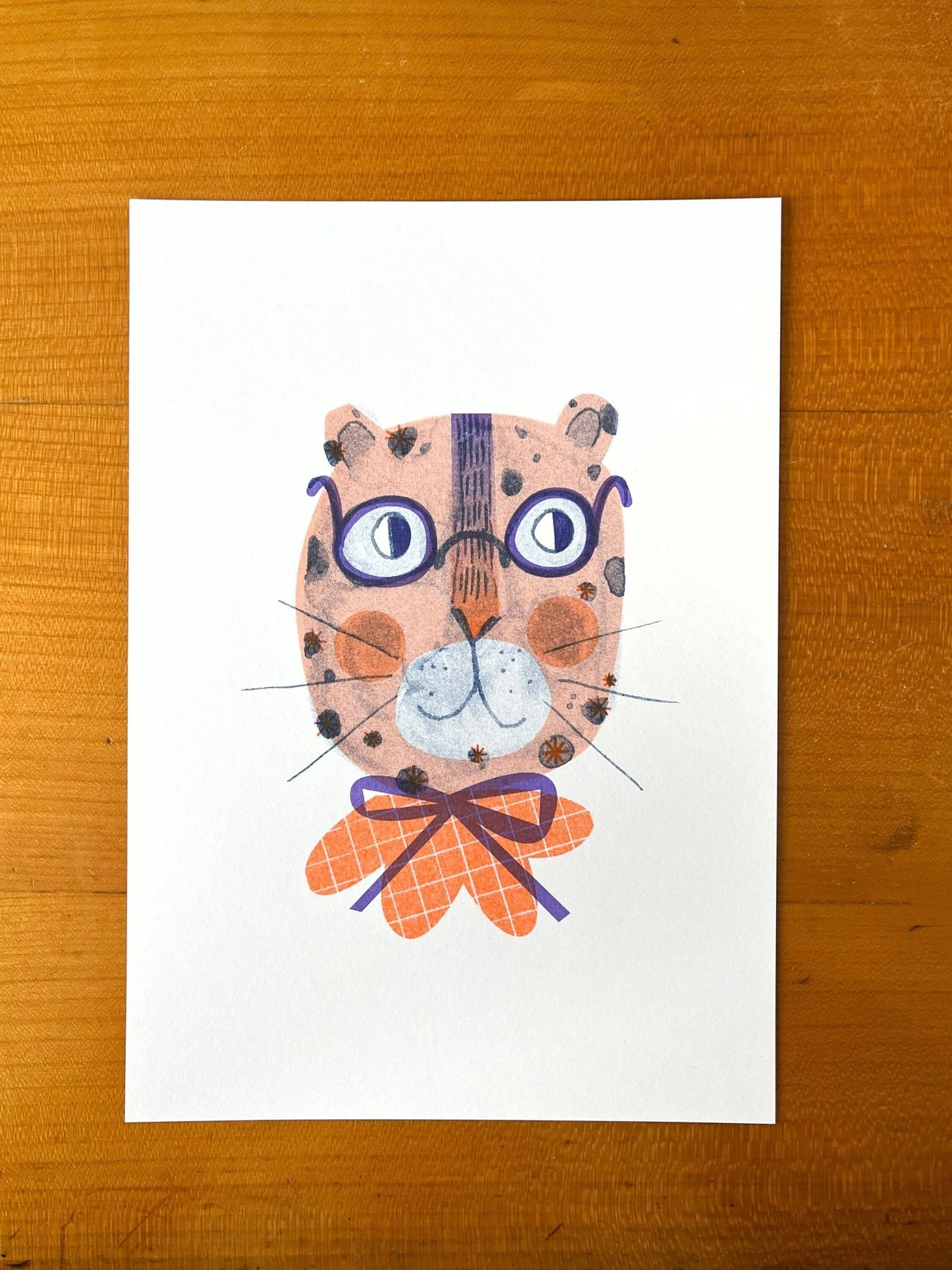 Riso Print diverse Motive Ziege • Ghettoblaster • Tulpen • Leo Risografie - Halber Hahn