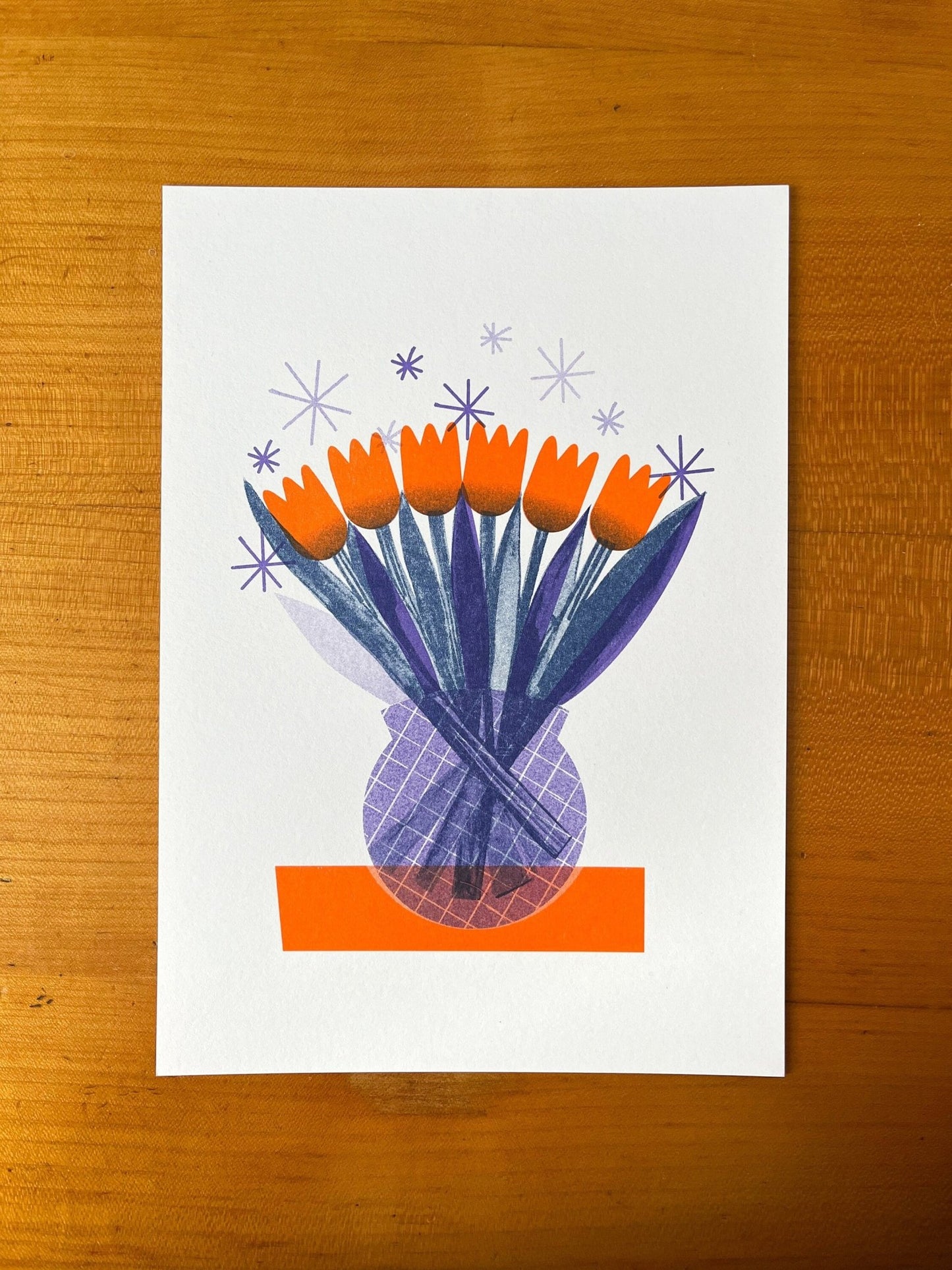 Riso Print diverse Motive Ziege • Ghettoblaster • Tulpen • Leo Risografie - Halber Hahn
