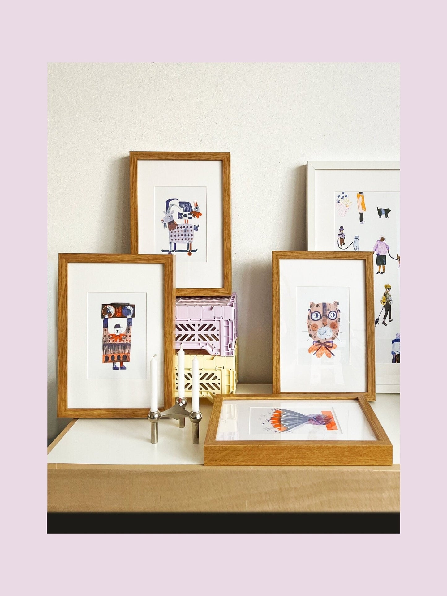Riso Print diverse Motive Ziege • Ghettoblaster • Tulpen • Leo Risografie - Halber Hahn