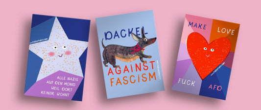 Dackel against fascism FREEBIE - Halber Hahn