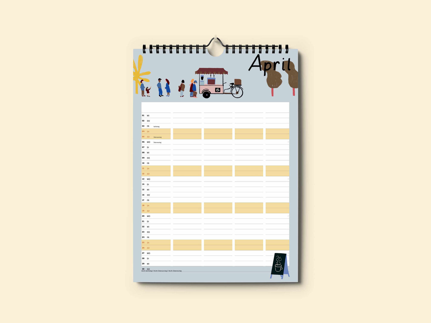 Wandkalender 2026 Familienplaner A3