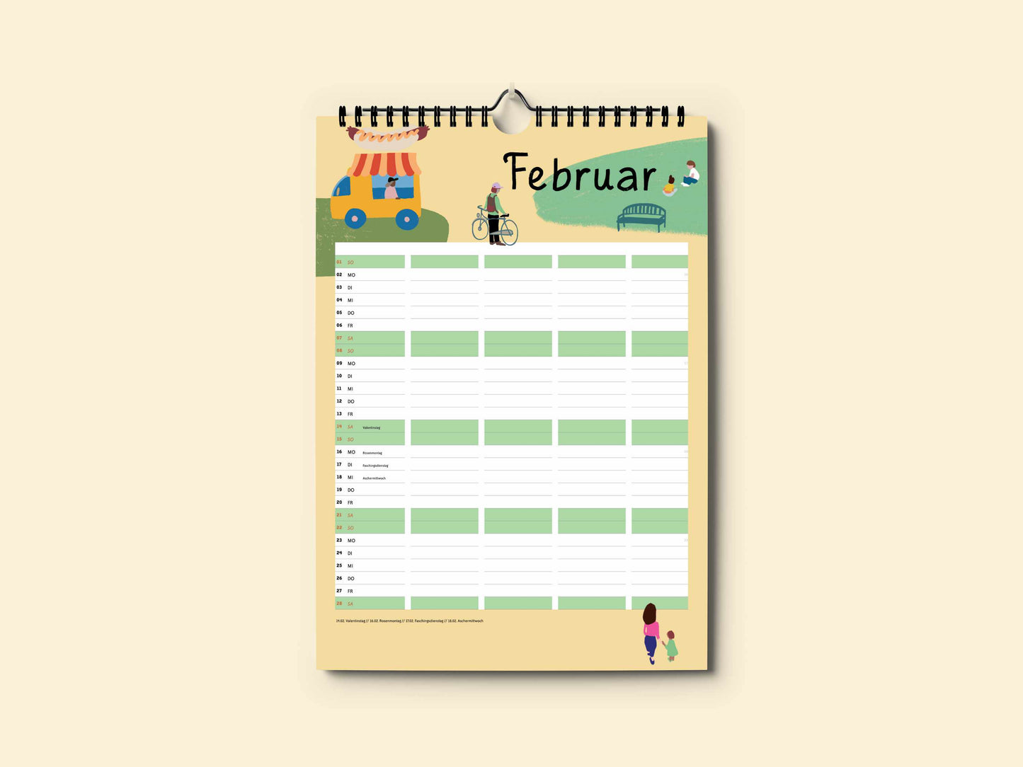 Wandkalender 2026 Familienplaner A3