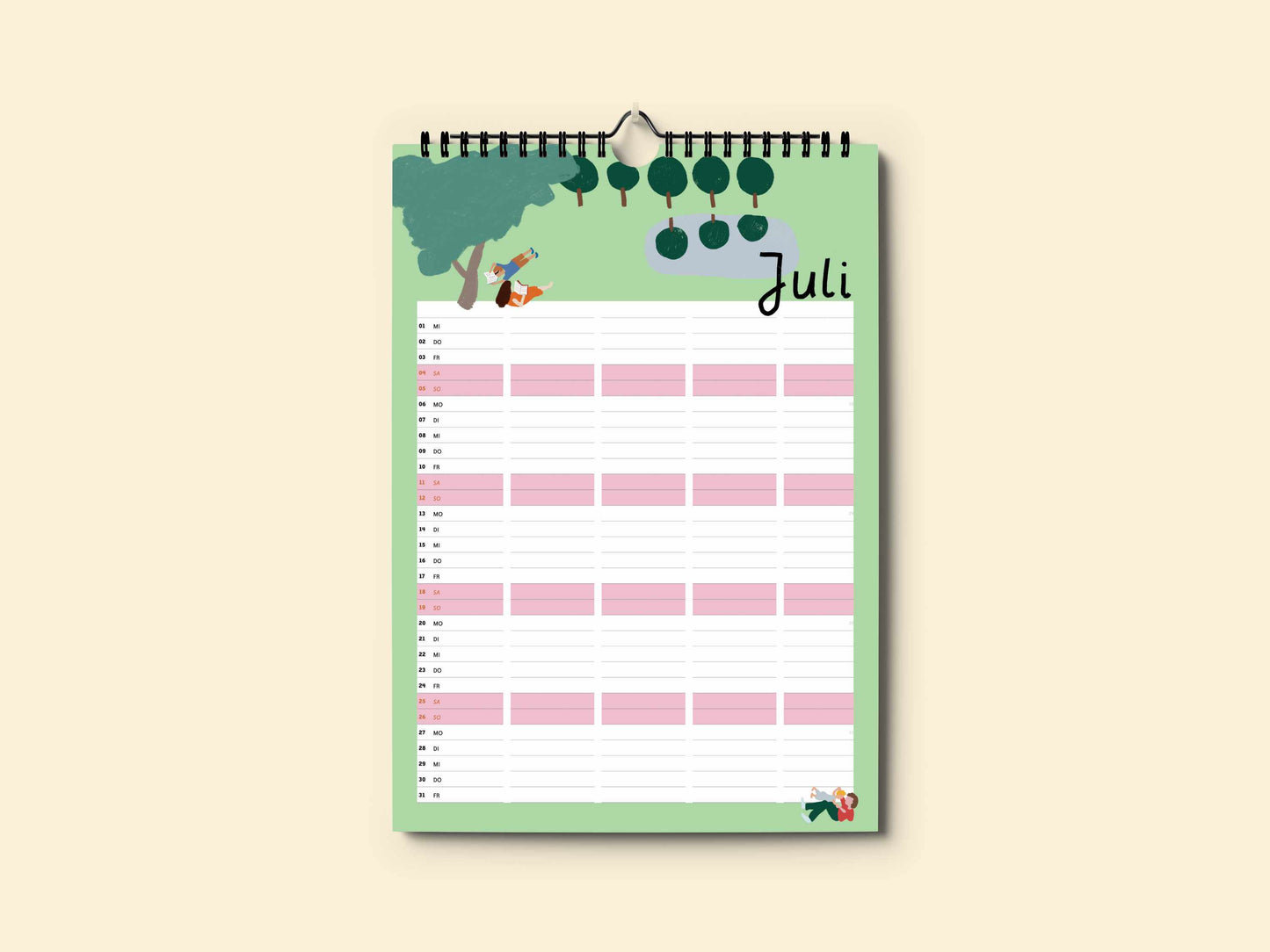 Wandkalender 2026 Familienplaner A3