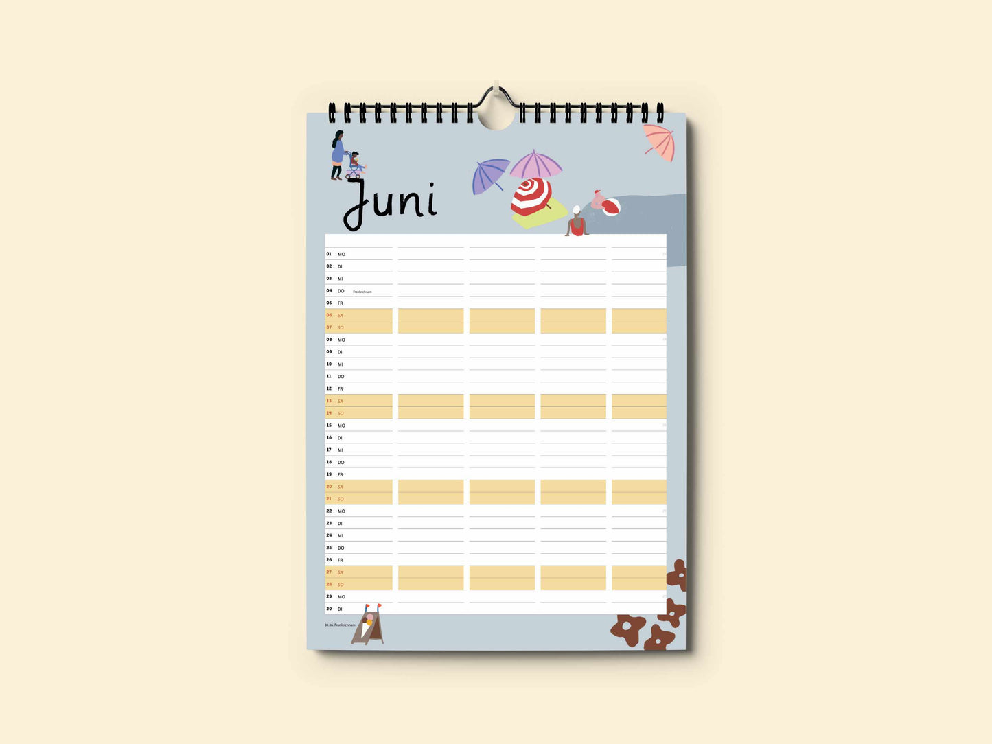 Wandkalender 2026 Familienplaner A3
