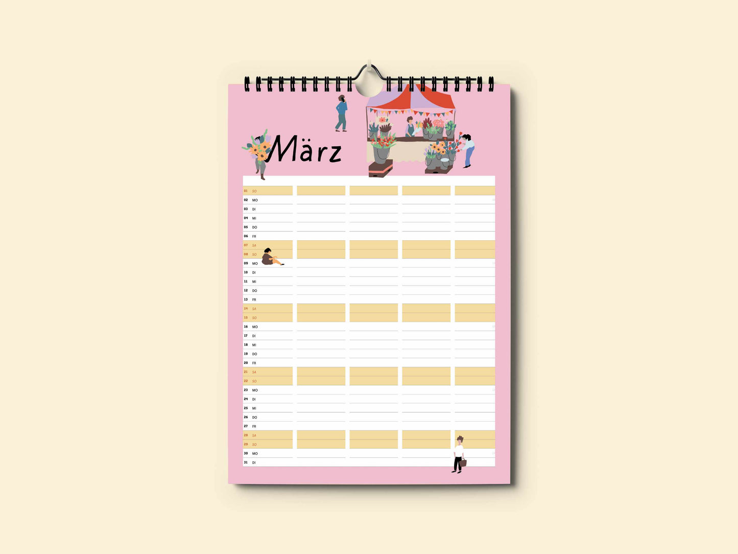 Wandkalender 2026 Familienplaner A3