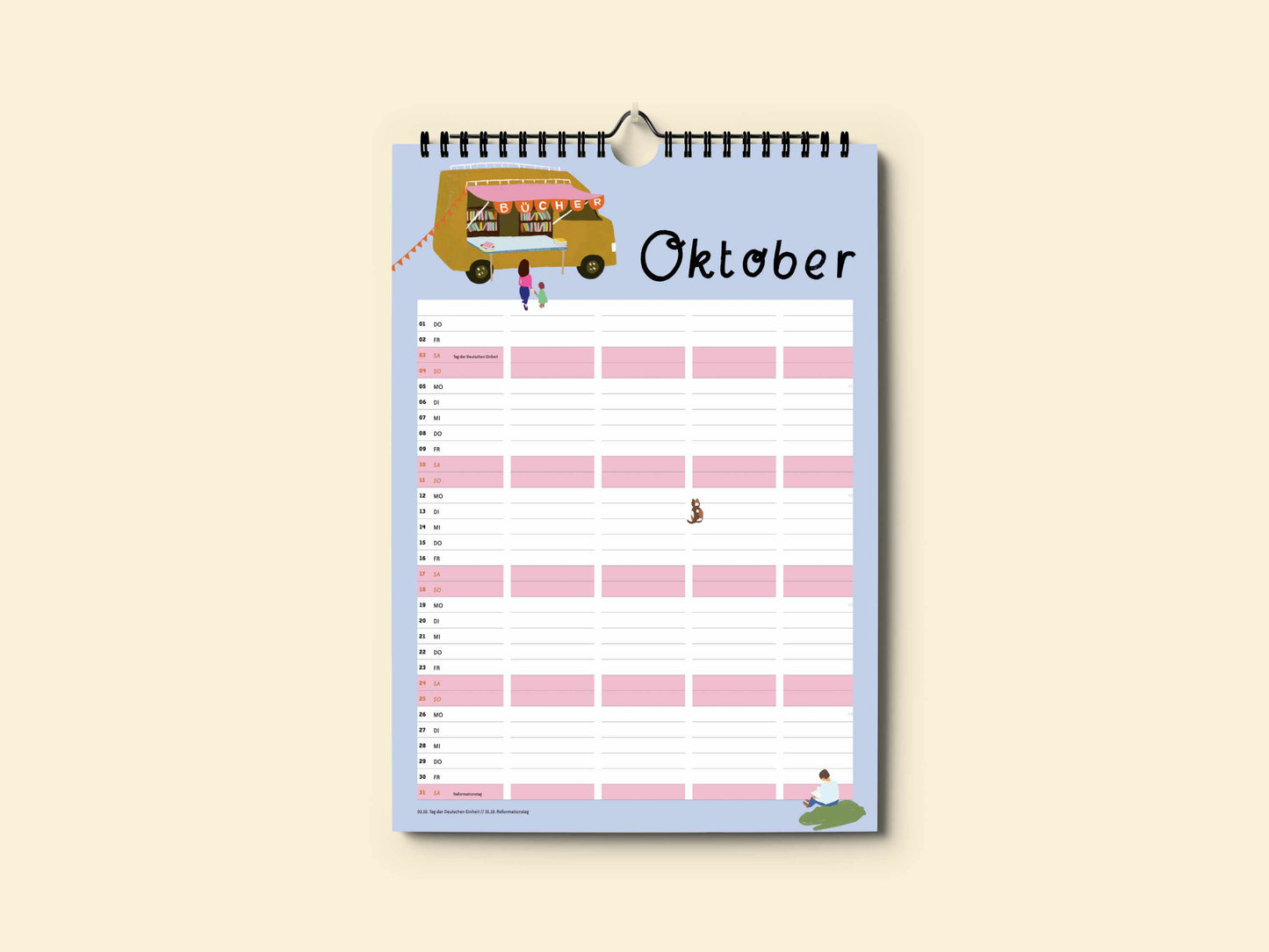 Wandkalender 2026 Familienplaner A3