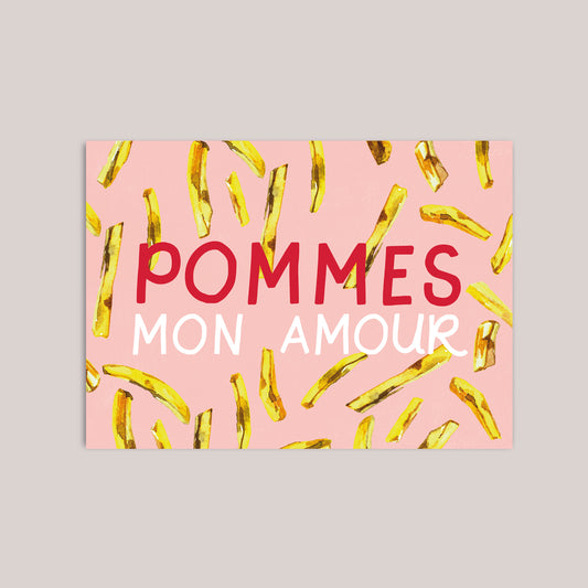 Pommes Postkarte