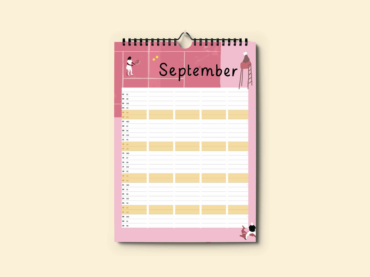 Wandkalender 2026 Familienplaner A3
