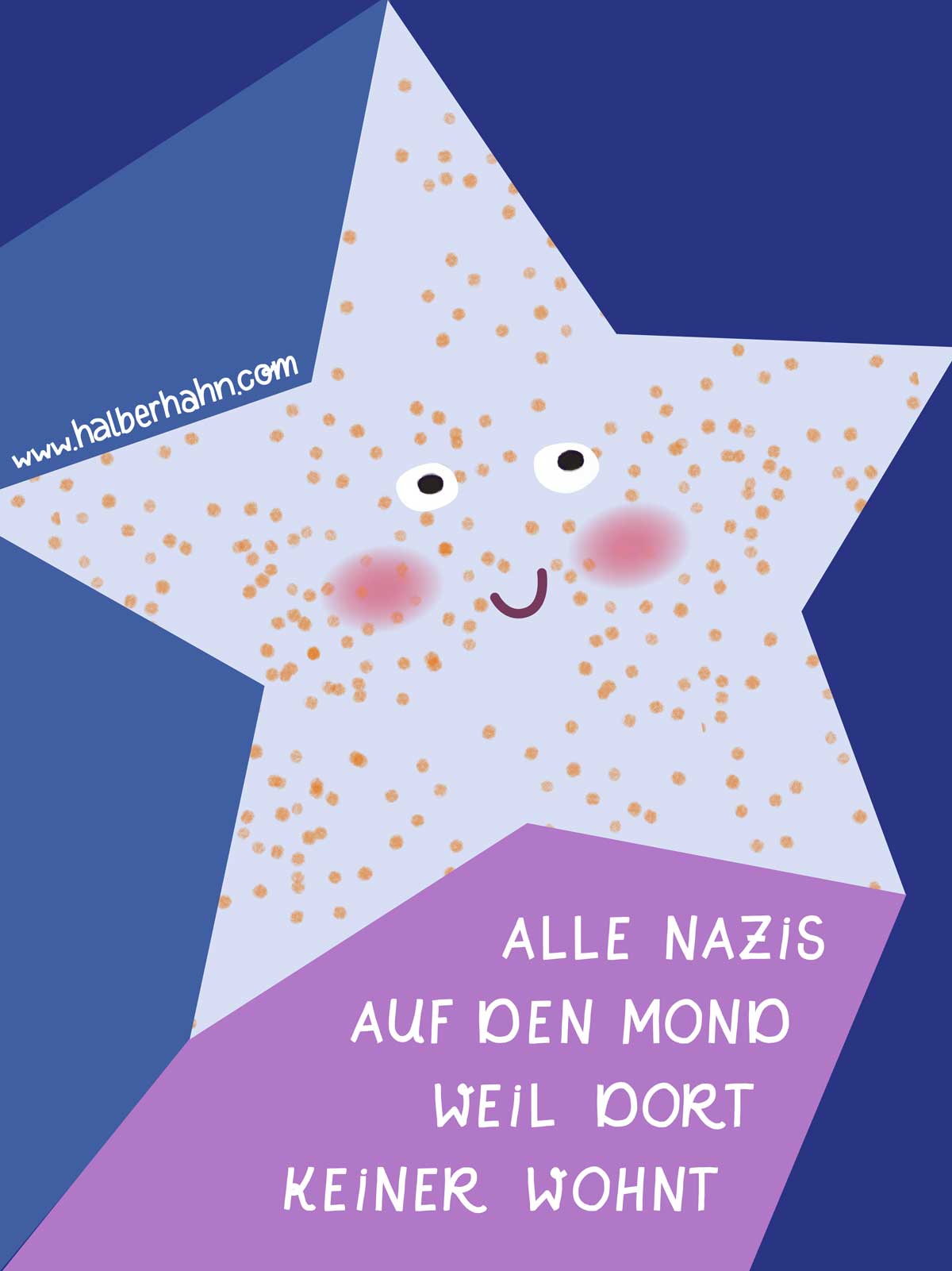Poster Alle Nazis auf den Mond
