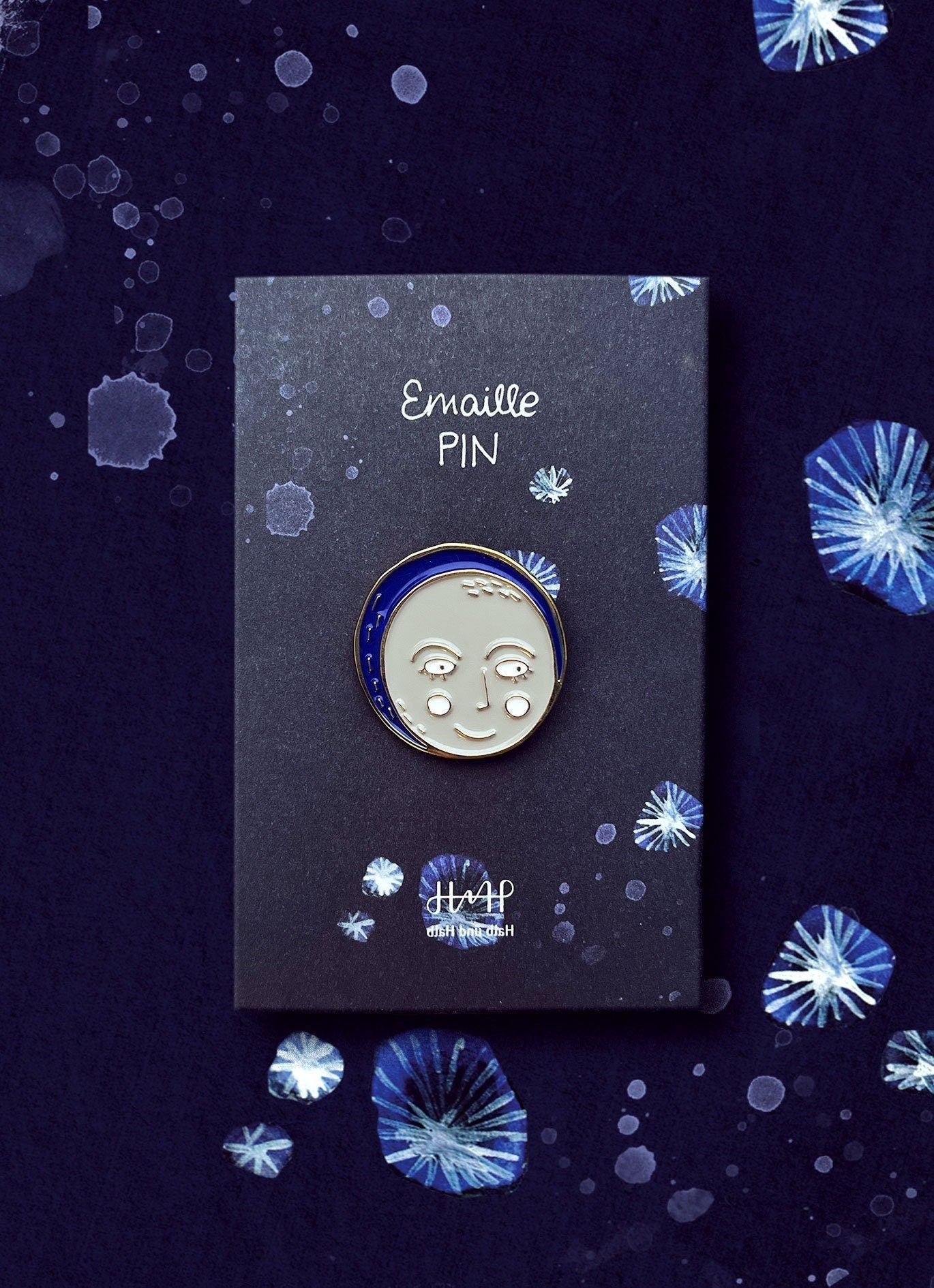 Emaillepin Mond Softemaille - Halber Hahn