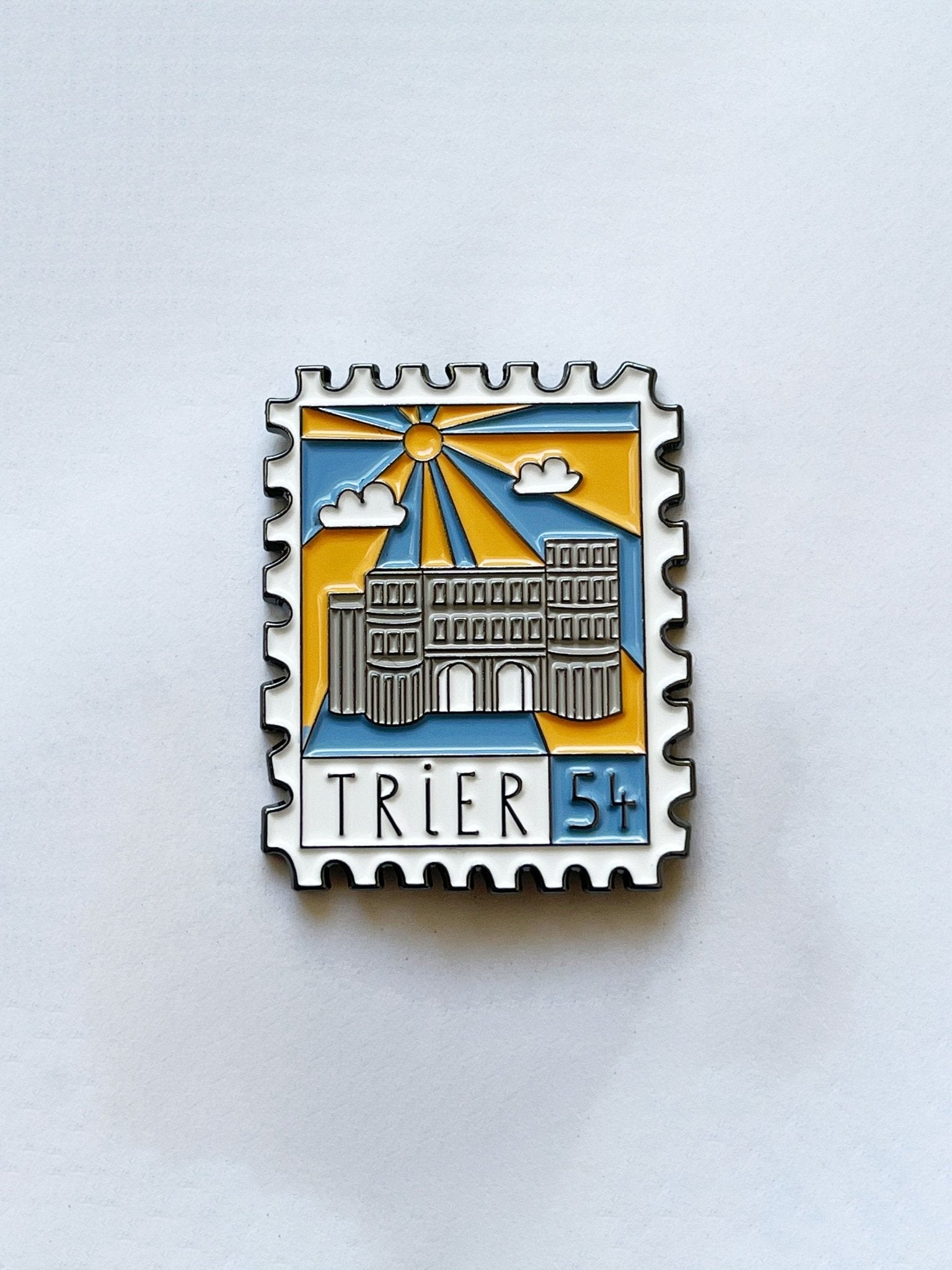 Emaillepin Porta Nigra Trier Softemaille - Halber Hahn