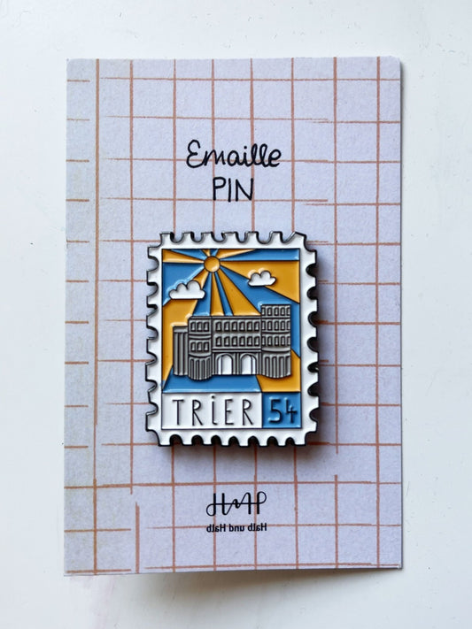 Emaillepin Porta Nigra Trier Softemaille - Halber Hahn