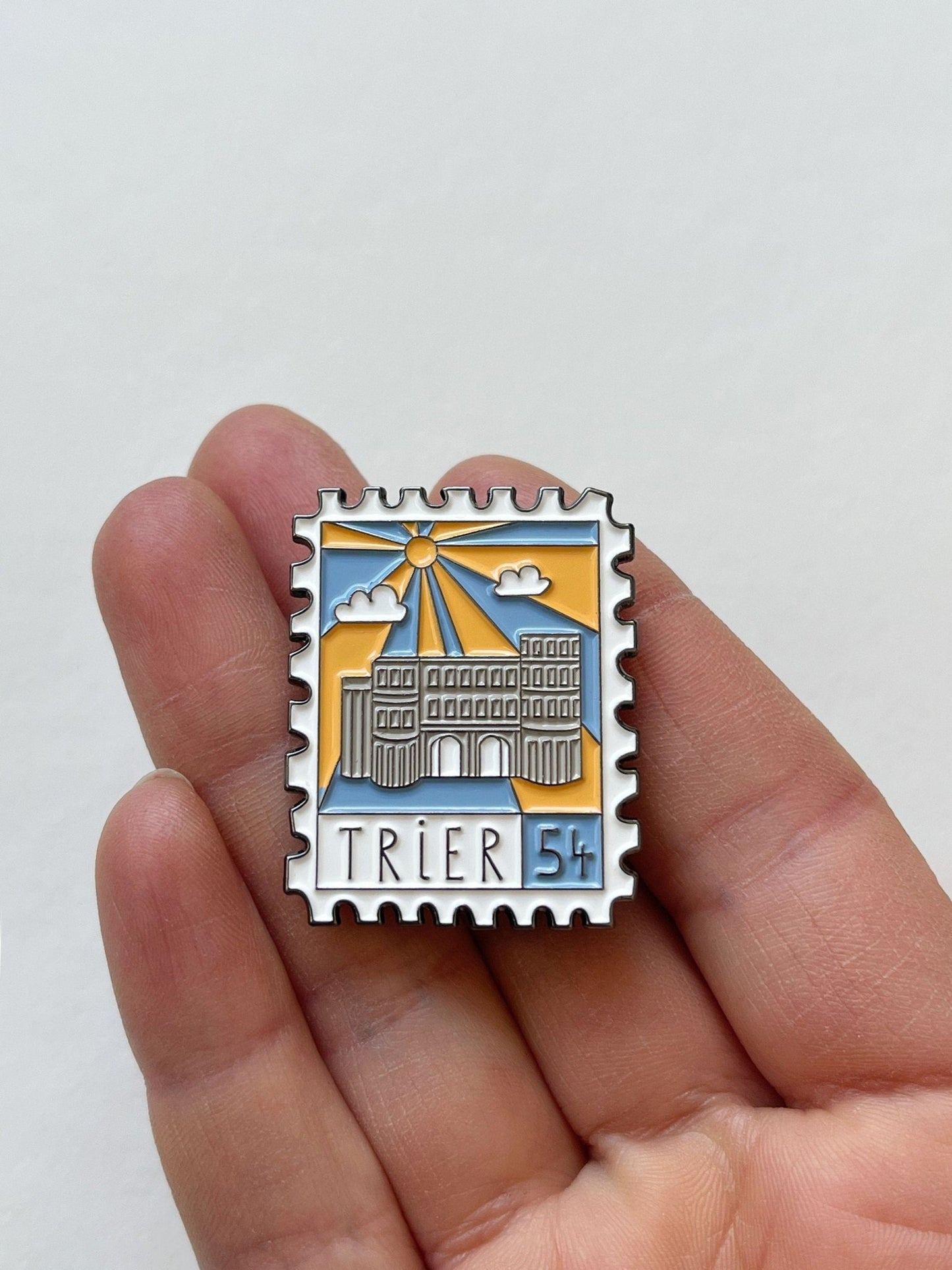 Emaillepin Porta Nigra Trier Softemaille - Halber Hahn