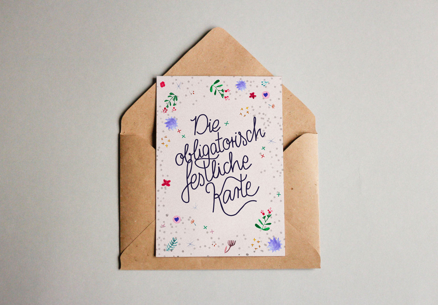 Postkarte obligatorisch festlich