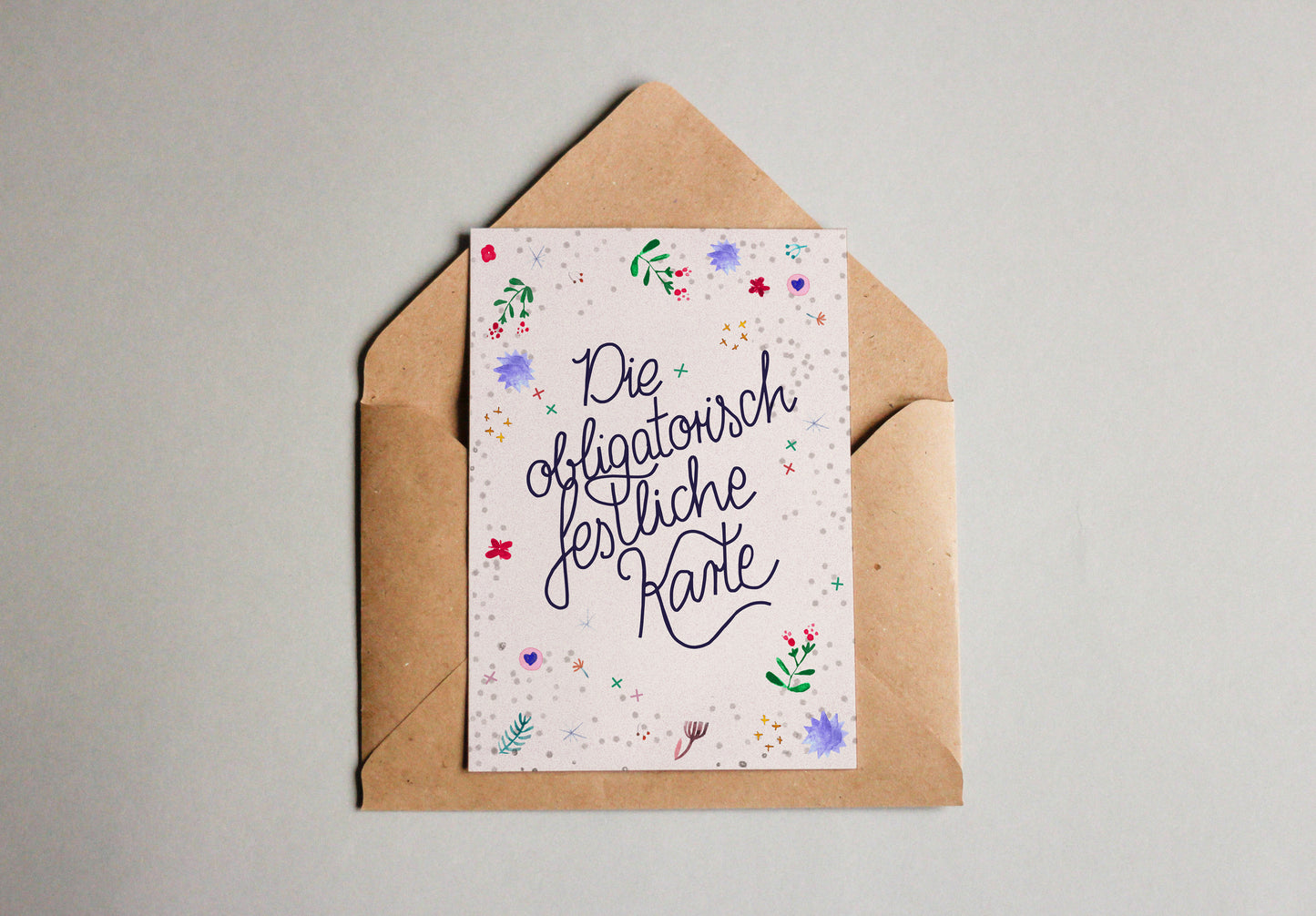 Postkarte obligatorisch festlich