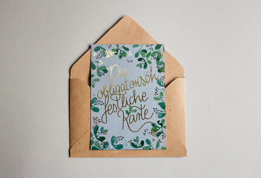 Postkarte obligatorisch festlich