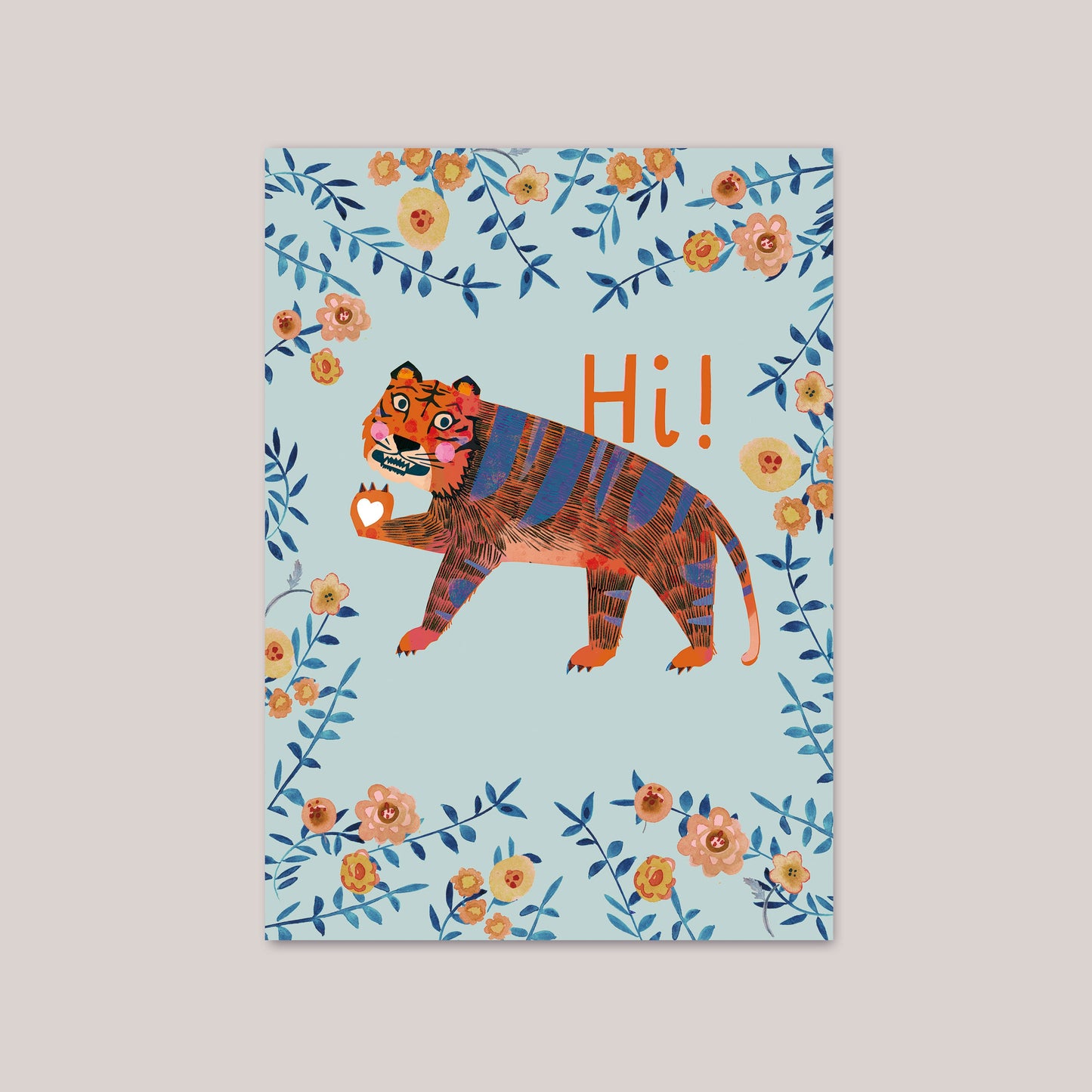 Postkarte Tiger Hi