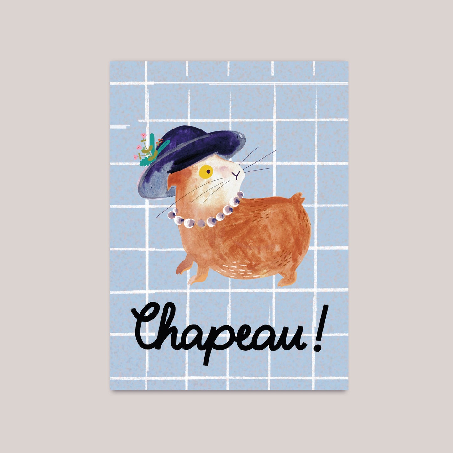 Minikarte Meerschwein Chapeau!