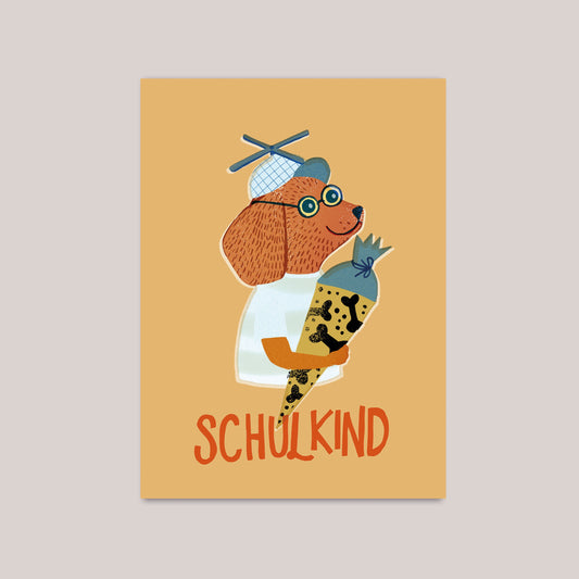 Hund Schultüte Illustration