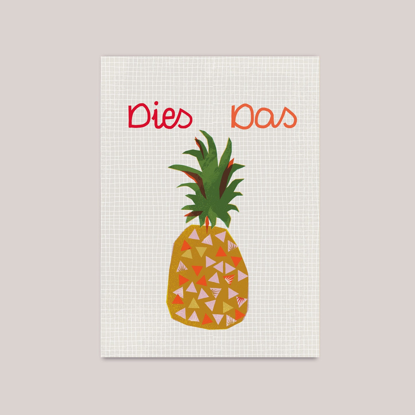 Postkarte Dies Das Ananas