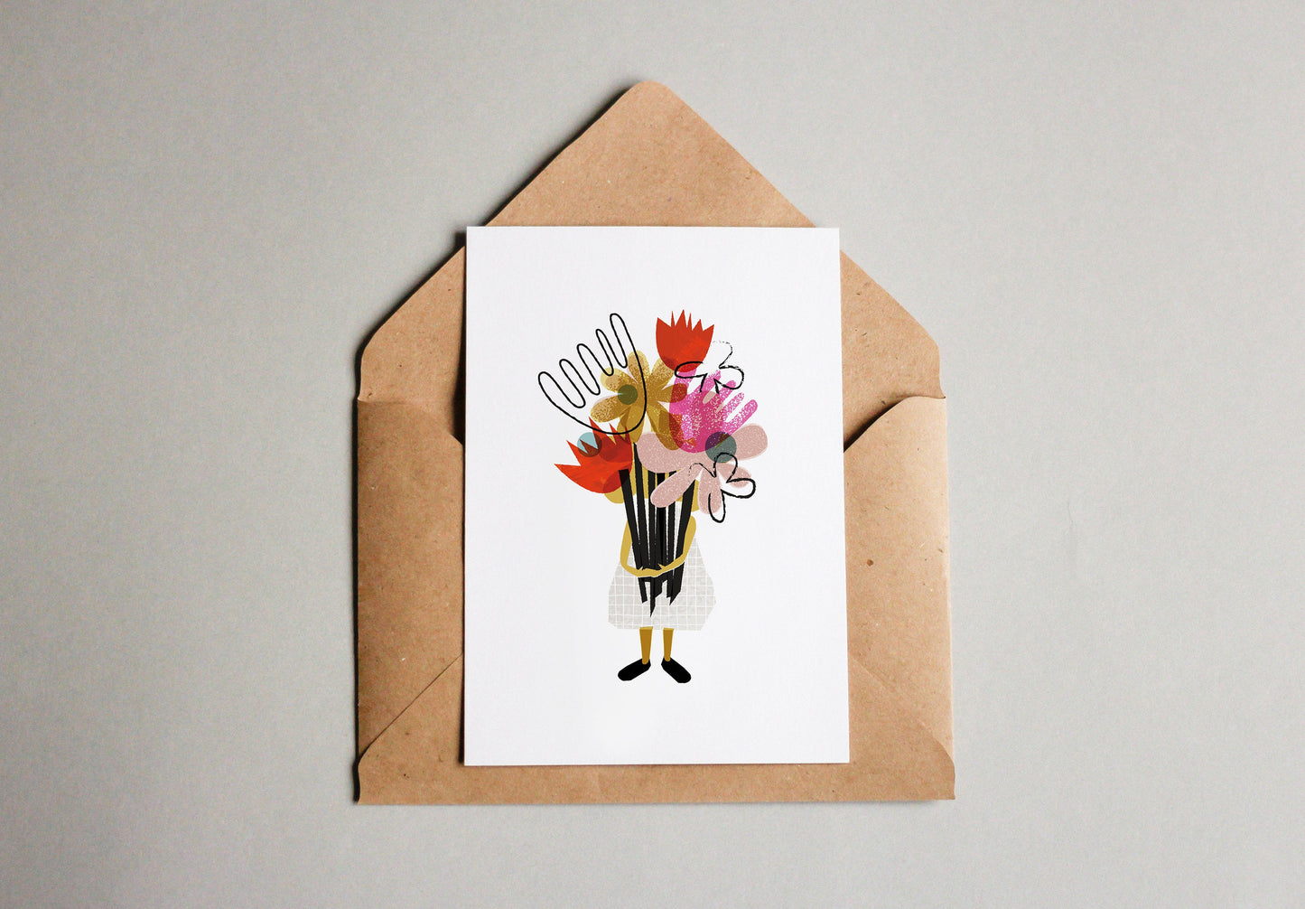 Postkarte Blumenstrauß
