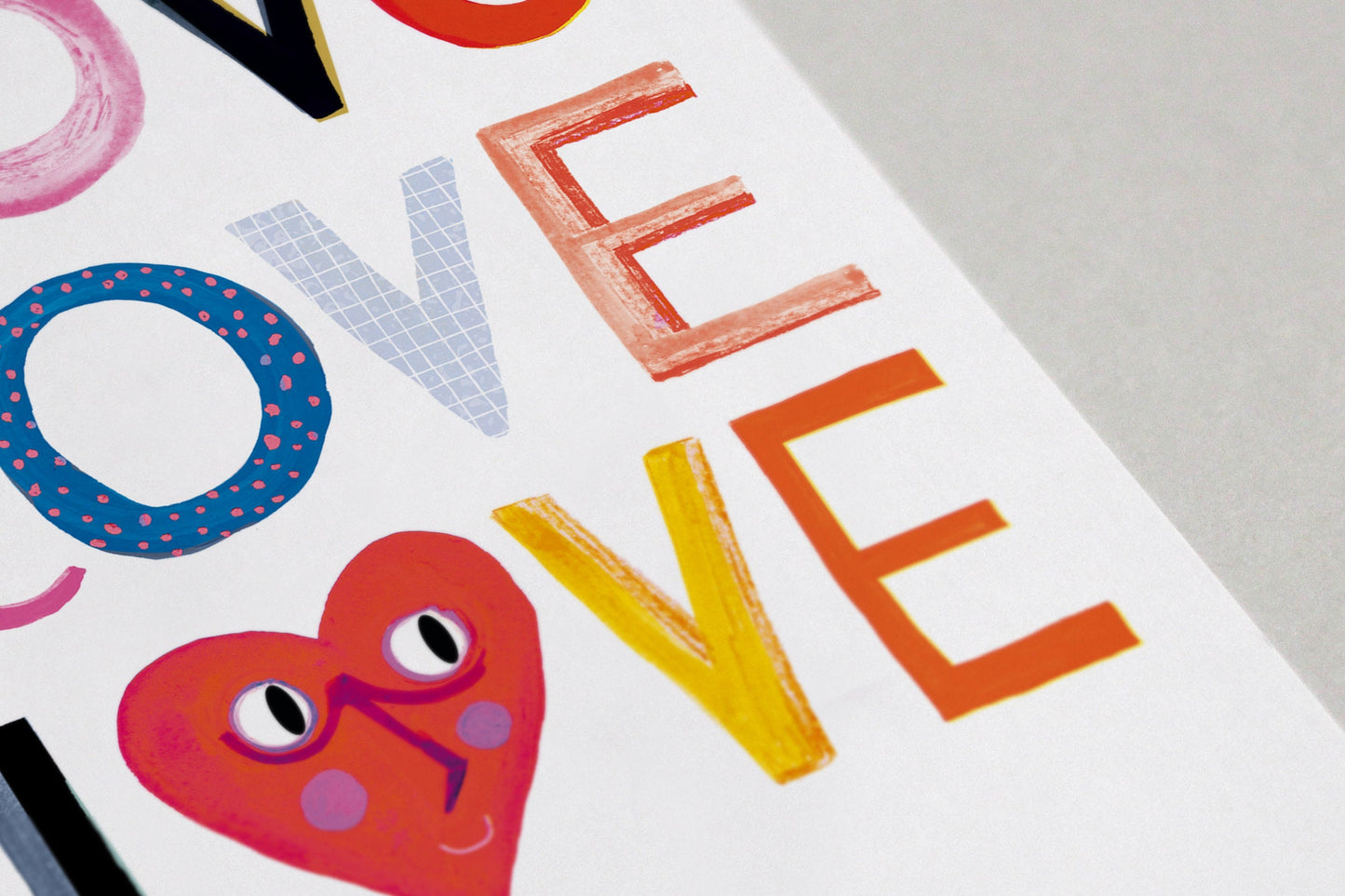 Postkarte LOVE LOVE LOVE