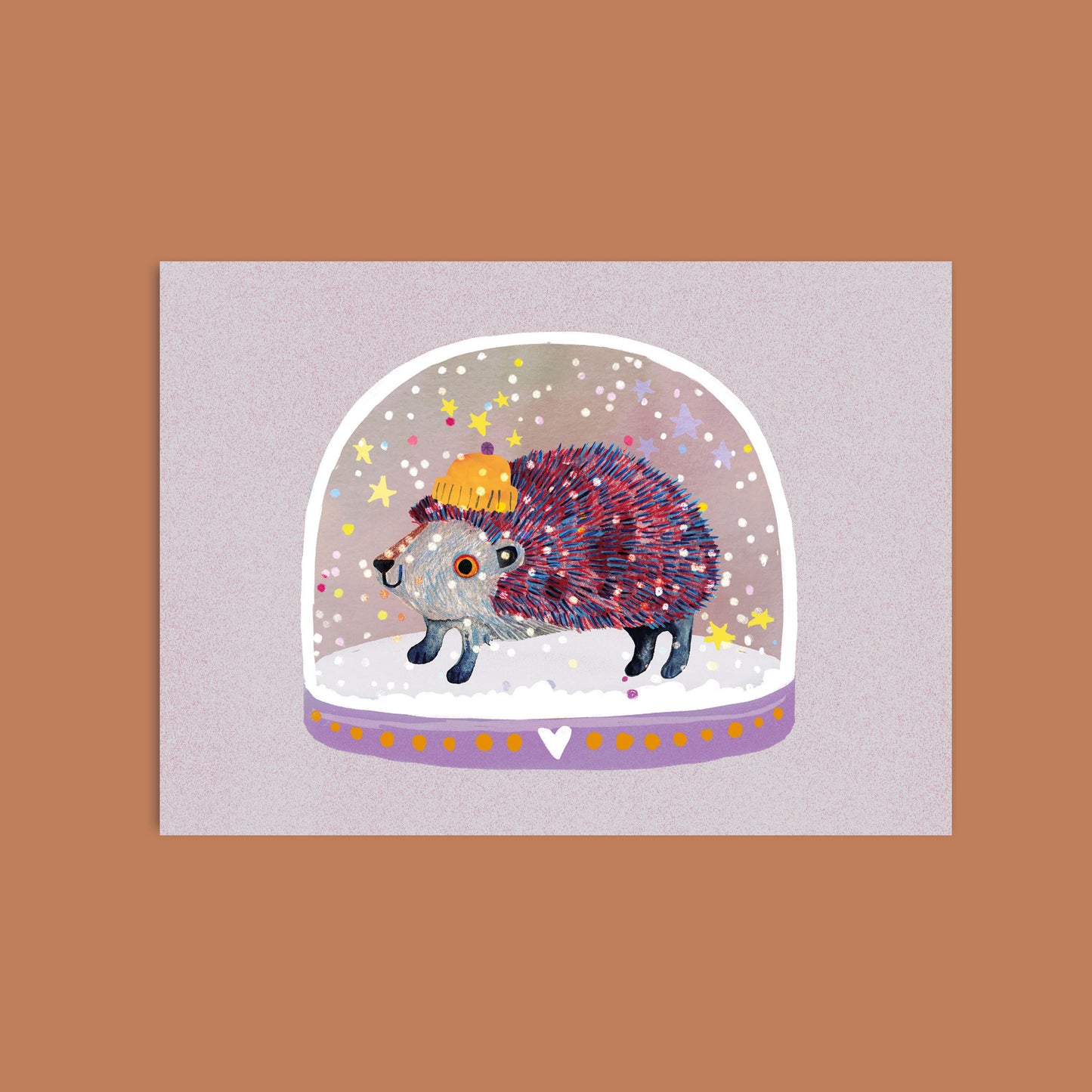 Postkarte Winter Igel