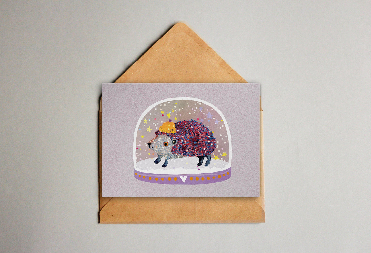Postkarte Winter Igel