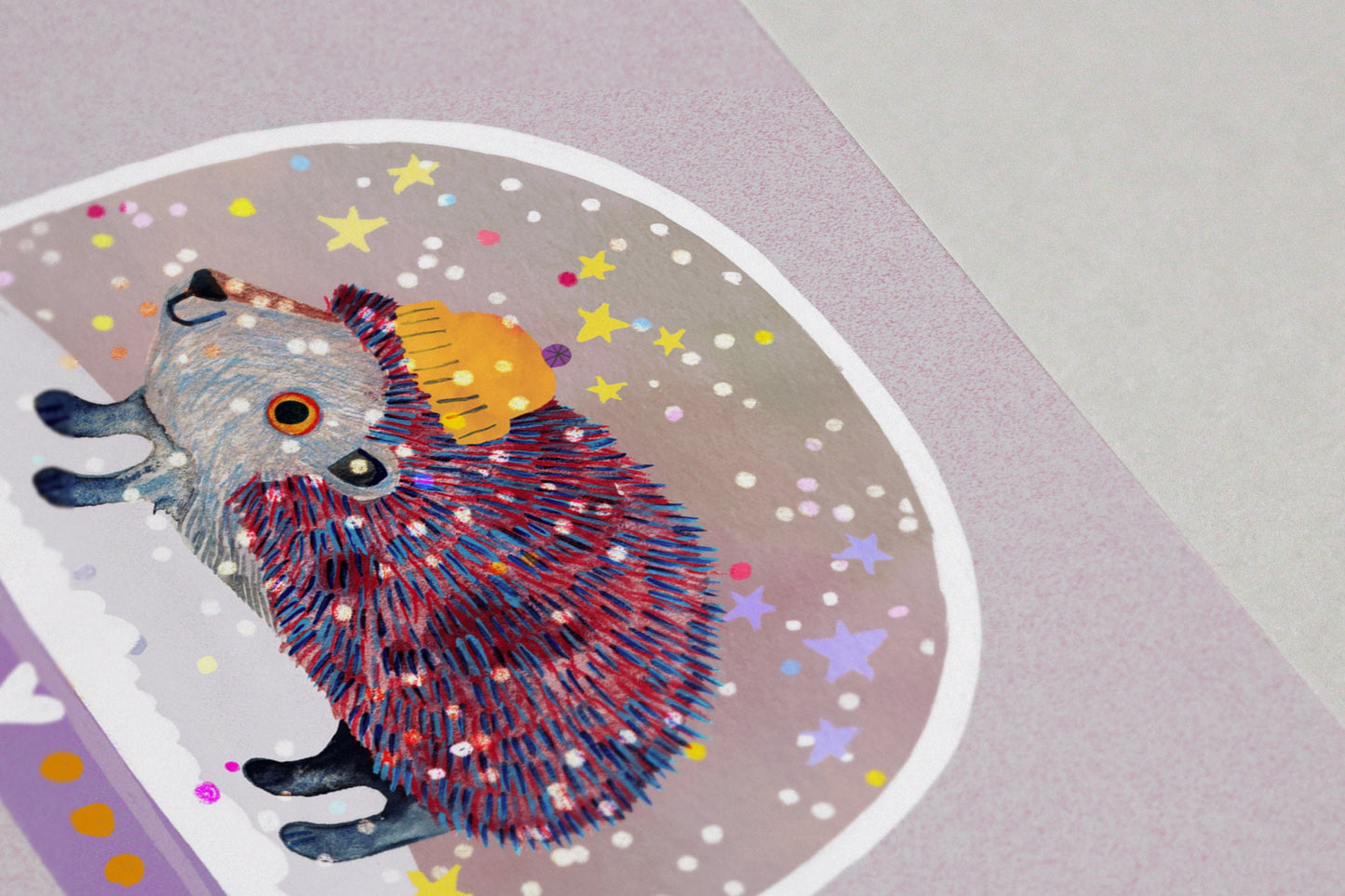 Postkarte Winter Igel