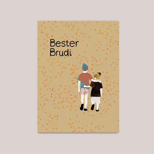 Postkarte Bester Brudi