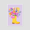 Riso Print Gummistiefel Hochwasser Risografie - Halber Hahn